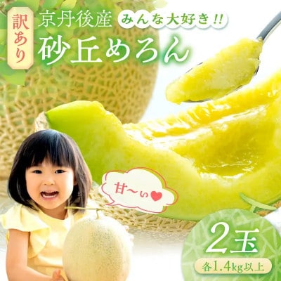 みんな大好き甘～ぃ!京丹後砂丘めろん! 2玉　(2026年7月下旬～発送)　先行受付