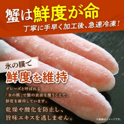 【生食可・蟹しゃぶ】高鮮度!お刺身でも食べられる!カット生ズワイガニ2肩分　冷凍