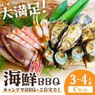 大満足!京丹後・海鮮BBQ　Cセット　贅沢生ズワイガニ付き　4種11品(3～4人前)