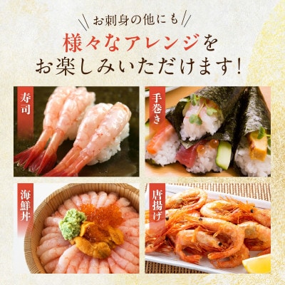 甘ーい!お手軽!日本海産 甘えび 冷凍 むき身 20尾×1パック 刺身用 殻むき不要で食べやすい