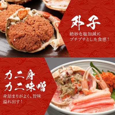 【期間エリア限定!訳あり】厳選!逸品! 釜茹で セイコ蟹3杯　冷蔵