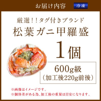 【厳選!タグ付きブランド蟹】松葉ガニ甲羅盛 1個(600g級)  むき身なのでお手軽に食卓へ