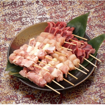 絶品!希少品種!京丹後産 京地どり 焼き鳥5種盛り合わせ 40本&手羽先・手羽元 各4個