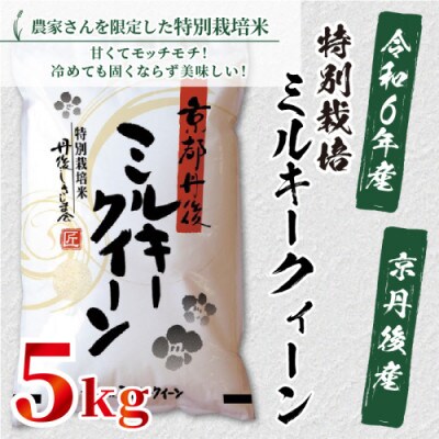 令和6年産　京都丹後産　特別栽培米ミルキークイーン5kg(5kg×1袋)
