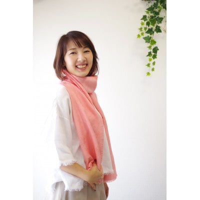 フィルタンゴ ストール【洗える丹後ちりめんのシルク】桜柄　サクラピンク　母の日ギフトにもおすすめ。