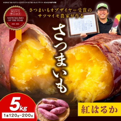 【さつまいもオブザイヤー2年連続受賞】 紅はるか 土付き5kg 竹田農園 熟成 焼き芋 濃厚とろり蜜