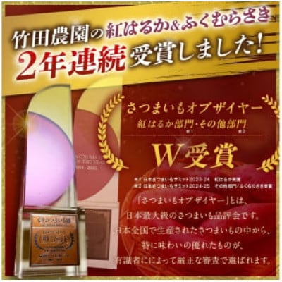 【さつまいもオブザイヤー2年連続受賞】ふくむらさき 土付き10kg 竹田農園熟成 しっとり系の紫いも