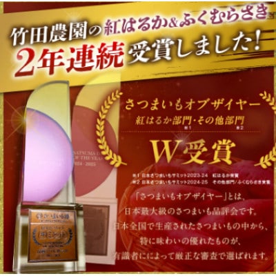 さつまいもオブザイヤー紅はるか部門全国1位 紅はるか　土付き(1本120～450g程度)10kg