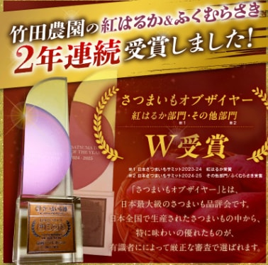 さつまいもオブザイヤー全国1位 さつまいも ふくむらさき 土付き(1本120〜450g程度)10kg