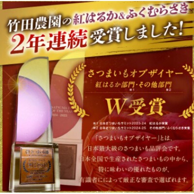 日本一!さつまいもオブザイヤー2部門受賞のサツマイモ農家が作る「紅はるか」冷凍焼き芋 2kg