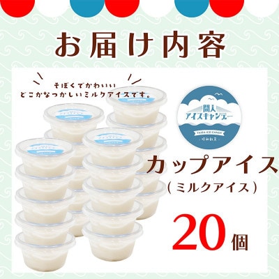 【無添加の優しさ】口どけなめらか、丹後・間人　なつかしのカップアイス(ミルク) 20個