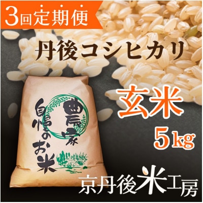 【毎月定期便】京丹後産コシヒカリ 玄米5kg全3回