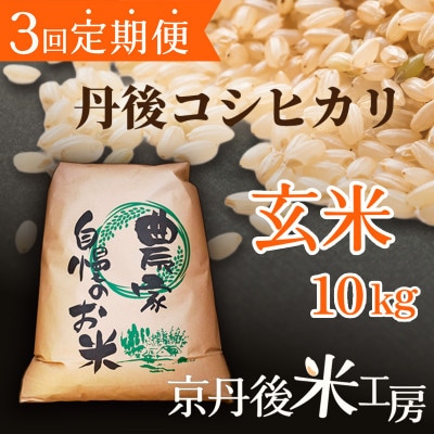 【毎月定期便】京丹後産コシヒカリ 玄米10kg全3回