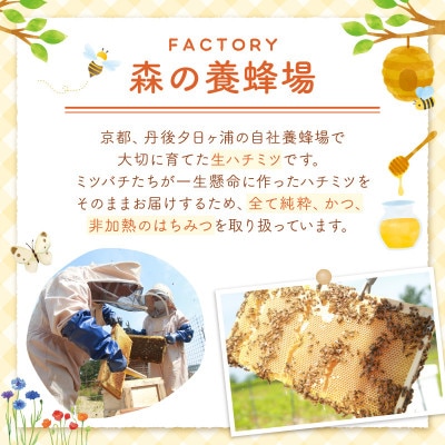 国産はちみつ KYOTOTANGOHONEY森の百花蜜 純粋天然はちみつ(ボトル) 200g×2本