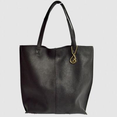 【Groover Leather】トートバッグ:信州鹿革:DTB-100(ブラック)