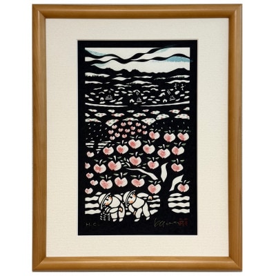きりえ版画 ふるさと365日シリーズ りんごのうた