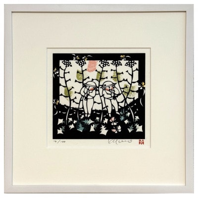 きりえ版画「里シリーズ なずなの里」