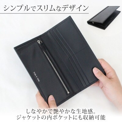 hide k 1896 ソフトカーボン メンズロングウォレット ブラック