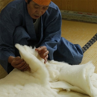布団職人が作る綿布団　ダブルロングサイズ(セレクト敷布団)×1