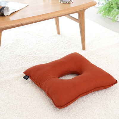 ふとん屋さんの円座クッション 茜 45×45cm