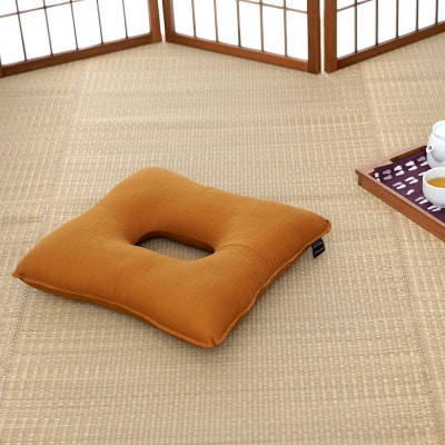 ふとん屋さんの円座クッション 金茶 45×45cm