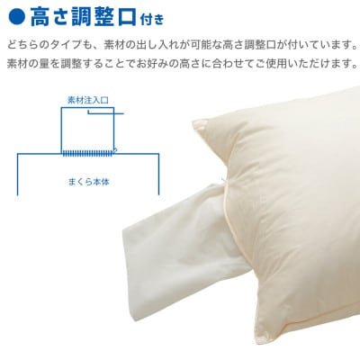セレクト枕 つぶわた 標準タイプ 低め(50×70cm)