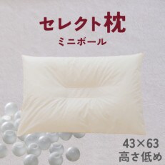 セレクト枕　ミニボール　中央くぼみタイプ　低め　シングル　43×63cm