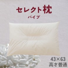 セレクト枕　パイプ　中央くぼみタイプ　普通　シングル　43×63cm
