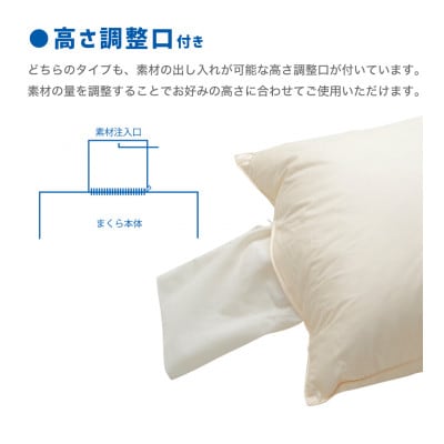 セレクト枕 つぶわた 中央くぼみタイプ 高さ普通(50×70cm)