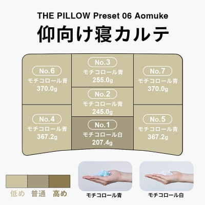 仰向け寝を好む人向け枕 THE PILLOW Preset 07 Aomuke