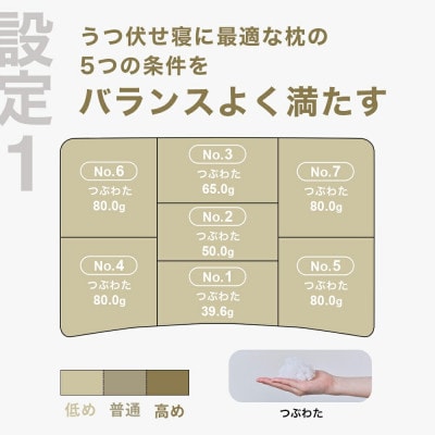 うつ伏せ寝を好む人向け枕 THE PILLOW Preset 09 Utsubuse