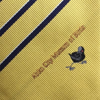 鳥の博物館オリジナルネクタイ ゴールド