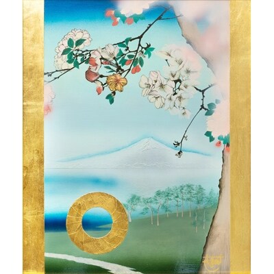 アート 一点物 油絵 絵画 我孫子市で制作された世界で1つだけの芸術作品 桜 歌川広重シリーズ お礼品詳細 ふるさと納税なら さとふる
