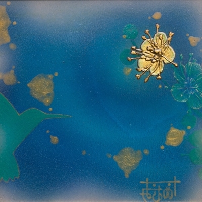 【アート】一点物 油絵【絵画】我孫子市で制作された世界で1つだけの芸術作品「あなたをそっと」