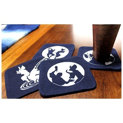 藍染コースター小4枚