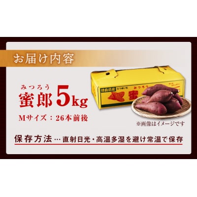 【先行受付中・2025年10月下旬頃より順次発送】さつまいも 蜜郎 5kg 