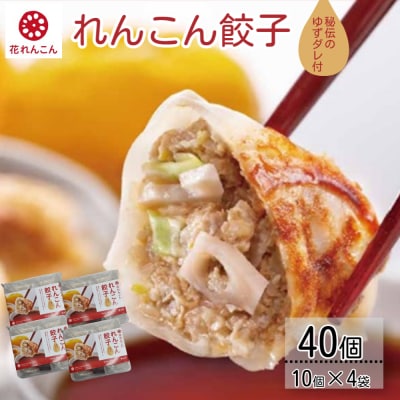 秘伝のゆずダレ付 鳴門れんこん餃子 200g(20g×10個)×4袋