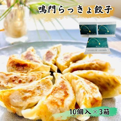 鳴門らっきょ餃子(10個入箱)×3箱セット