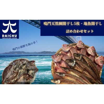 鳴門天然鯛開干し5枚・地魚開干し・詰め合わせセット