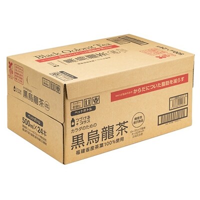 2023年2月発送開始『定期便』富山県朝日町つづけるプラス黒烏龍茶500ml×24本全3回