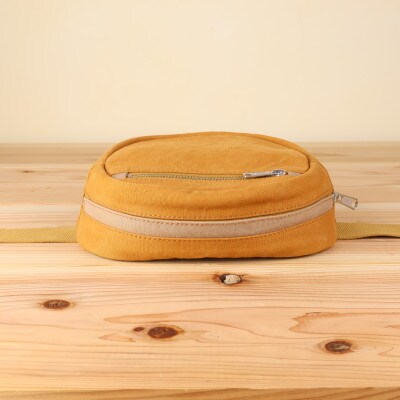 ボディバッグ エッグ　【キャメル×グレーベージュ】