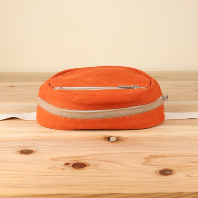 ボディバッグ エッグ　【オレンジ×グレーベージュ】