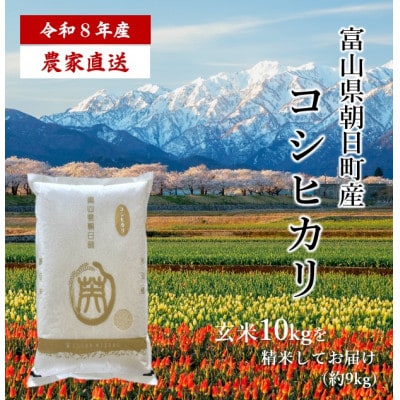 産地直送　令和8年産コシヒカリ　精米9kg