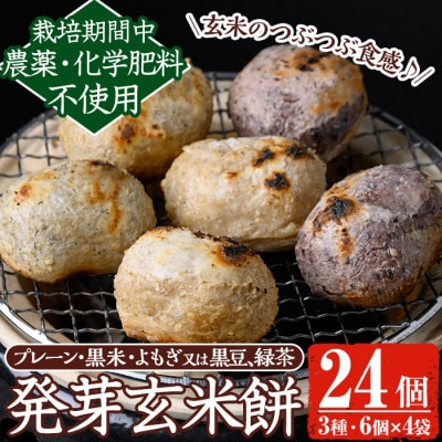 《先行予約》《数量限定》発芽玄米餅24個(6個入×4P)【雲月農園】y176-R611