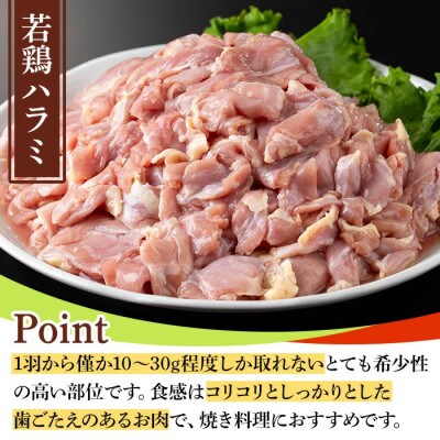 鹿児島県産 若鶏ハラミ (300g×10袋・合計3kg) 小分け 真空パック(y538)(湧水町)