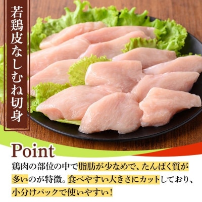 鹿児島県産若鶏むね切身セット(計3kg・300g×10P) y550(湧水町)