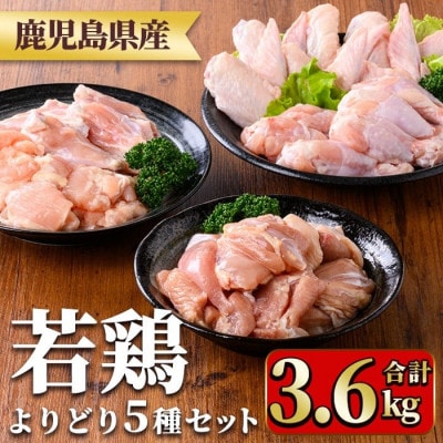 鹿児島県産若鶏よりどりセット(合計3.6kg) y545(湧水町)