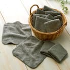 ●ホテルスタイル タオルハンカチ　グレー 12枚セット