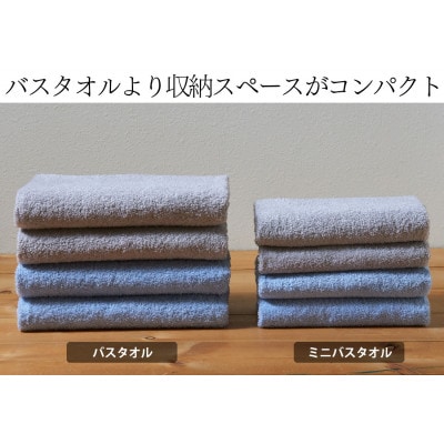 ●【日本製】ホテルスタイル ミニバスタオル　ライトグレー 2枚セット