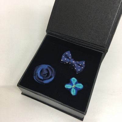 ●ラペルピン3個セット【ブルー系】